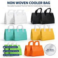 Sac isotherme réutilisable en non-tissé avec logo personnalisé, sac thermique en aluminium pour la restauration, les pique-niques