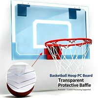 Lámina Sólida Transparente de PC, Corte e Impresión Personalizados, Panel de PC para Mini Tablero de Baloncesto de Pared para Interiores