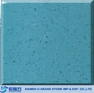 Cuarzo artificial azul cielo artificial, piedra de cuarzo artificial de resina de poliéster