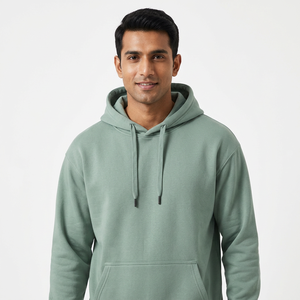 Sweat-shirt à capuche velours demi-zip grande taille en polyester 100% 180 g/m² de haute qualité, uni, style streetwear, avec options de personnalisation - Product Image 1