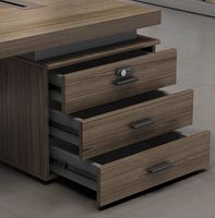 Bureau de direction de luxe personnalisé, bureau de président moderne et simple, bureau de direction en bois en forme de L moderne