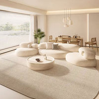 Ensemble de canapés modulaires sectionnels au design moderne en pavés, avec rembourrage en éponge et revêtement en tissu, pour hall d'hôtel
