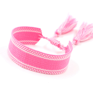 <span class=keywords><strong>Bracelet</strong></span> en sangle vierge, personnalisable avec broderie et pompon, bracelets tressés à la main, bracelets DIY, 300 couleurs assorties - Product Image 4