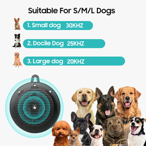 Dispositif <span class=keywords><strong>anti</strong></span>-<span class=keywords><strong>aboiement</strong></span> ultrasonique en plastique pour chien, 3 modes, rechargeable, <span class=keywords><strong>longue</strong></span> <span class=keywords><strong>portée</strong></span> 32 pieds, garantie 1 an, pour usage intérieur/extérieur - Product Image 2