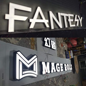 Boîte à lumière LED personnalisable enseigne publicitaire lumineuse acrylique caractère métal rétro-éclairage porte mot plaque pour transfrontalier - Product Image 6