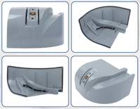 62664 Capuchon d'angle côté passager en plastique argenté, protection d'angle de remplacement pour carrosserie de camion Morgan