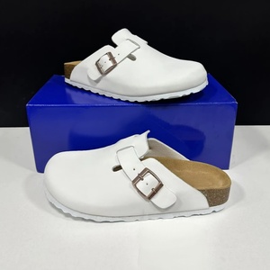 Mules en cuir suédé de vache de qualité supérieure avec soutien de la voûte plantaire et semelle <span class=keywords><strong>orthopédique</strong></span> en liège, chaussures de marche tendance, logo personnalisé, prix de gros - Product Image 2