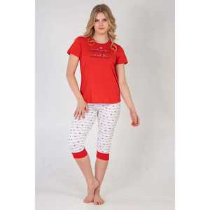 Gonna da donna a maniche corte con scollo a O e polsini ovali, pigiama Capri <span class=keywords><strong>TK</strong></span> - Product Image 3