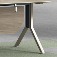 Bureau de direction ergonomique convertible pour PDG et managers, mobilier de bureau moderne avec rangement