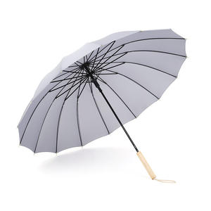 Китайская фабрика, оптовая продажа, индивидуальные деловые подарочные зонты, зонты с деревянной ручкой, индивидуальный логотип - Product Image 2