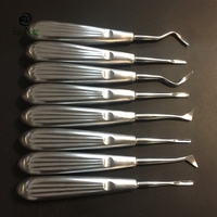Ascenseur dentaire en acier inoxydable de haute qualité, Kit d'extraction de racines, démêlante, outils de dentiste, Instrument de laboratoire, 10 pièces