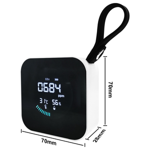 Analizador de gas electrónico portátil tres en uno, probador de calidad del aire Co2, medidor de temperatura y humedad, material ABS - Product Image 1