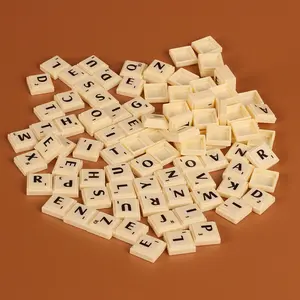 नई अंग्रेजी सीखने शब्द बुद्धिमान प्लास्टिक Scrabbles टाइल्स बोर्ड खेल