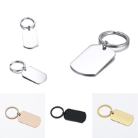 Vente en gros de porte-clés vierges double face, anneaux métalliques vierges pour personnalisation par impression UV