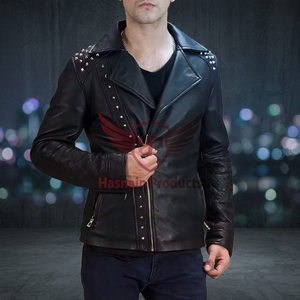 Chaqueta de Invierno para Hombre, Diseño Elegante, Negra, 100% Cuero Genuino, Forro de Lana Transpirable y Ecológico, la Mejor Calidad, a la Moda - Product Image 3