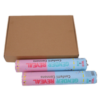 30-60cm Bleu Rose Garçon ou Fille Sexe Révéler Confetti Cannon Poppers
