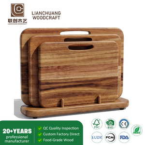 Planches <span class=keywords><strong>à</strong></span> <span class=keywords><strong>découper</strong></span> en bois d'acacia massif au <span class=keywords><strong>design</strong></span> unique, <span class=keywords><strong>planche</strong></span> <span class=keywords><strong>à</strong></span> <span class=keywords><strong>découper</strong></span> double face avec poignée pour la cuisine - Product Image 1