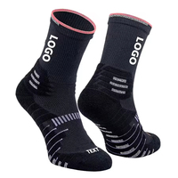 Chaussettes de sport athlétiques à compression, épaisses et de haute qualité, pour le basketball et la course à pied, de qualité professionnelle.