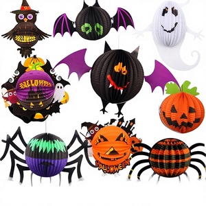 Decoraciones <span class=keywords><strong>de</strong></span> Linternas para Fiesta <span class=keywords><strong>de</strong></span> Halloween, Adornos Colgantes <span class=keywords><strong>de</strong></span> Techo, Accesorios 3D <span class=keywords><strong>de</strong></span> Araña y Murciélago, Decoración para Casa Embrujada y Bar, para Interiores y Exteriores - Product Image 2