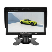 SeemeTech 7 İnç Siyah Su Geçirmez Taşınabilir Araç LCD Monitörü IPS Ekran 1024x600 Çözünürlük VGA AV/Havacılık Başlık Bağlantıları