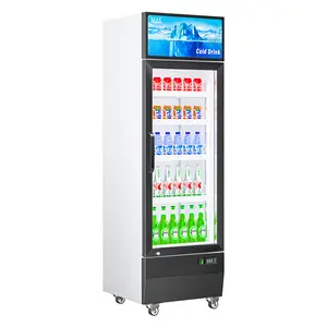 MUXUE Einzelfürglas getränke-anzeige kühlschrank stecker einplug-automatisches auftauen glastürkühlschrank für getränke