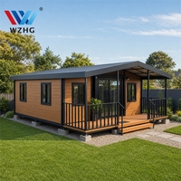 Maison de luxe de petite maison modulaire, panneau sandwich, simple et pas cher, idéale pour une villa préplumée, deux chambres
