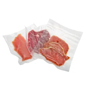 Compostables Qualité Alimentaire Clair PE En Plastique Résistant À La Chaleur Joint Vide Sac Pour La Viande De Porc Boeuf Mer Alimentaire