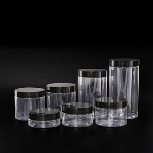 Cosmetic Cream Jar Clear Pet Plastic With Plastic Aluminum 100ml 120ml 150ml 200ml 250ml 300ml 500ml Plastic Container Color