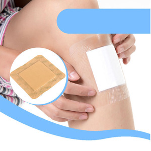 <span class=keywords><strong>Pansement</strong></span> en gel de <span class=keywords><strong>silicone</strong></span> hydrophile non allergène et imperméable avec bordure, bandages en mousse hautement absorbants et imperméables - Product Image 2
