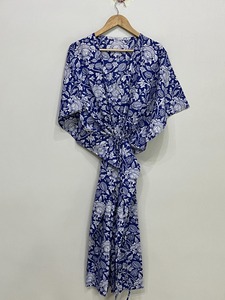 Kaftan court en soie pure, taille unique, ample et confortable pour toutes les tailles, environ 47 pouces, fournisseur d'Inde - Product Image 5