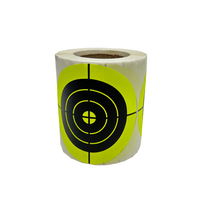 200 autocollants cibles de tir adhésifs fluorescents orange ronds de 3 pouces