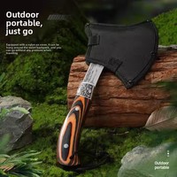2025 Nouveau Style Hache Personnalisée d'Extérieur pour Survie et Camping, Multi-Usage, Manche en Bois, Hache Chinoise pour Montagne