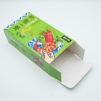 Boîte rectangulaire auto-élevante en carton ivoire écologique personnalisée, de qualité alimentaire, avec impression offset UV, gaufrage et finition mate