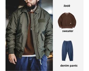 Chaqueta Bomber de Vuelo <span class=keywords><strong>Retro</strong></span> de Invierno Personalizada de Alta Calidad para Hombre, Chaqueta Bomber de Vuelo Clásica con Cremallera de Nailon Grueso - Product Image 4