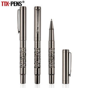 Bolígrafo de metal de lujo plateado con logotipo personalizado TTX con diseño de daga, bolígrafo de recuerdo de Dubái - Product Image 2