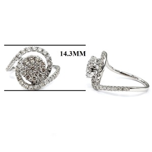 Bague de mariage torsadée en or blanc 18 carats avec diamants véritables, design « Beloved Bride », bijoux fins pour femme - Product Image 4