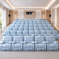 Sofá eléctrico de tela para cine, diseño plegable con espuma viscoelástica, estilo moderno y ecológico, muebles de cine, silla para cine en casa privado.