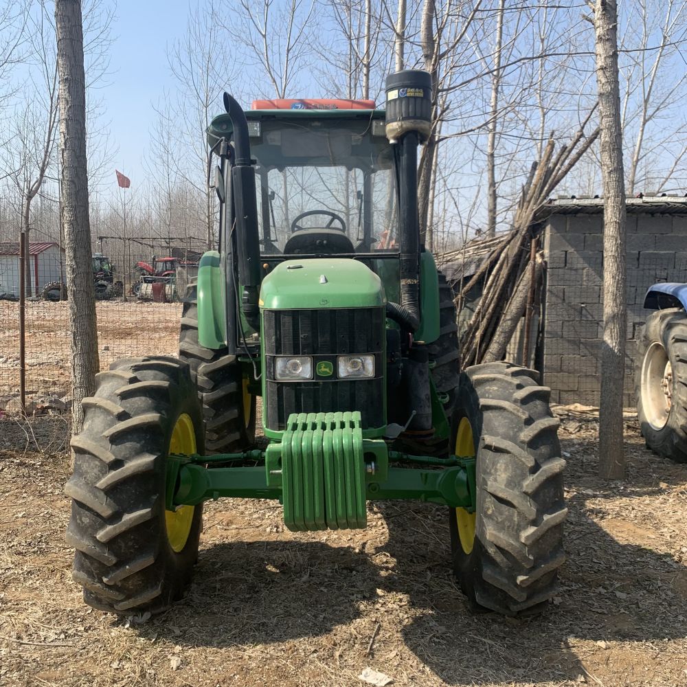 used second hand new wheel tractor 4X4wd john deere 120hp with farming equipment agricultural machinery mini compact loader