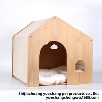 Cabane extérieure haut de gamme en bois de pin moderne pour chat et chien, modèle H96, universelle quatre saisons, mobilier amovible