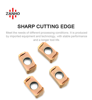 ZANHO OEM Support CNC Outils de coupe en carbure Fraise à alimentation élevée MFH03R avec revêtement PVD Insert LOGU030310ER-GM