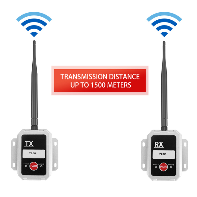 Stable Signal Wireless Video Transmitter Receiver IP69 Waterproof Vehicle Transceiver Support 720P, for Car Monitor Camera