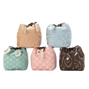Portable Square Kitchen Tea Set Cloth <b>Bag</b> Modern Design <b>Foldable</b> Eco-Friendly Storage for Tea Cups and Canister Travel Use - Product Image 6