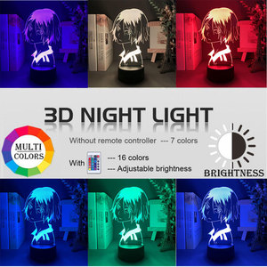 Lampe LED Anime L'Attaque des Titans Capitaine Levi Ackerman Figurine 3D Illusion Multicolore Acrylique Veilleuse - Product Image 3