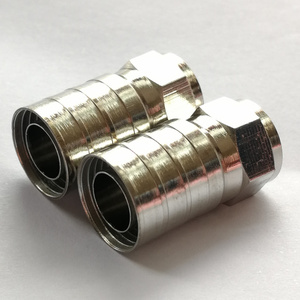 Messing <span class=keywords><strong>F</strong></span> Type Mannelijke Plug Krimp Rf Coaxiale <span class=keywords><strong>Connector</strong></span> 2a 60V Voor <span class=keywords><strong>Rg11</strong></span> Kabel - Product Image 4