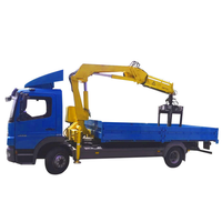 Grue de camion articulée HAOY HY240Z5 de 12 tonnes avec télécommande radio, moteur Weichai, bras pliant hydraulique de 16,2 m
