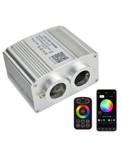 Kit de plafonnier LED Starlight à double port 16W 12V - 300 fibres optiques de 0,75 mm x 3 m avec effets clignotants pour toit de voiture - Product Image 1