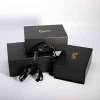 Boîte cadeau magnétique en carton noir sur mesure avec aimants, boîtes pour emballage cadeau, boîte magnétique pliable pour cadeau