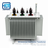 Transformateur de distribution immergé dans l'huile triphasé S13-M 30 kVA 100 kVA 250 kVA 50/60 Hz IEC 60076 pour utilisation en sous-station et en usine