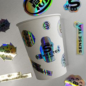 Autocollant adhésif d'hologramme UV auto-holographique personnalisé pour des étiquettes d'emballage de visibilité améliorée de produit - Product Image 3