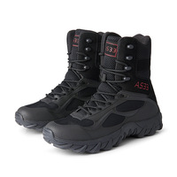 Vente en gros hommes haute top antidérapant imperméable à l'eau chaussures de randonnée Tactical Black Battle Boots